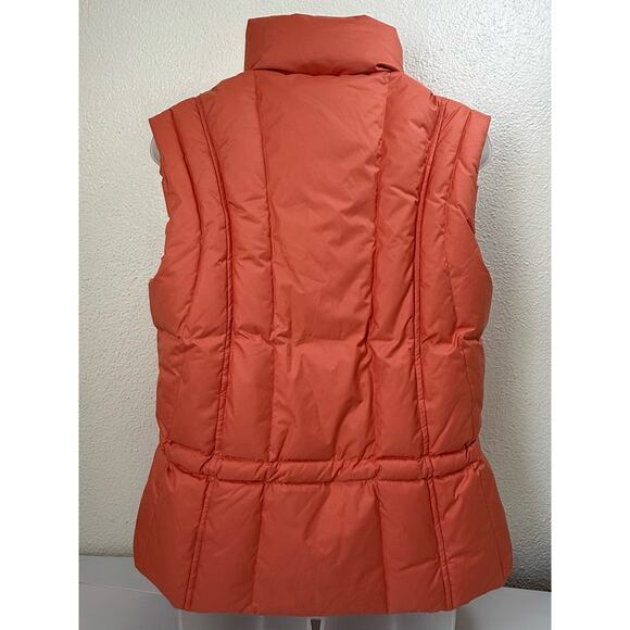 NILS Sz 10 Apricot Orange Down Puffer Vest Slim Fit Warm Outdoor Ski Snow - Picture 3 of 9